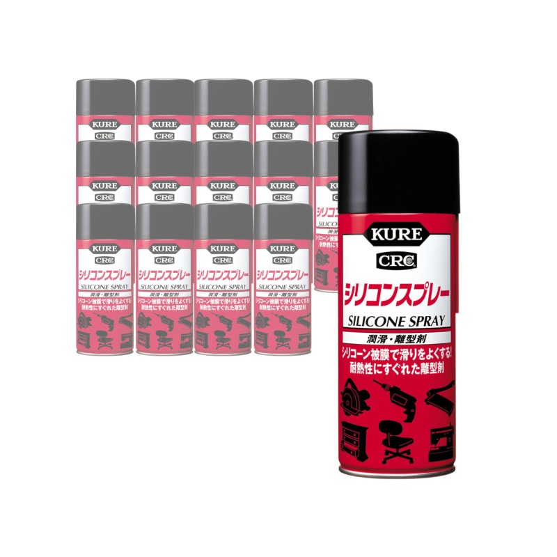 シリコンスプレー 潤滑 防錆 ツヤ出し用 420ml 金属 プラスチック ゴム対応 メンテナンススプレー ×15本