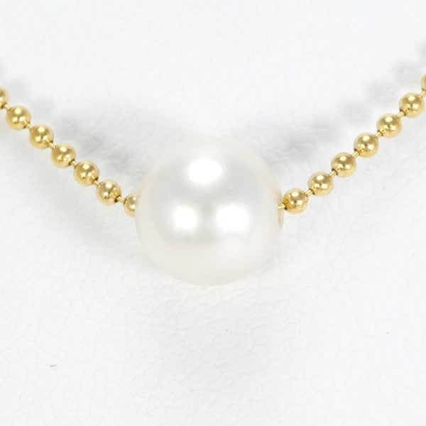 K18 18金 YG イエローゴールド ネックレス パール(真珠) 約40cm ジュエリー 中古