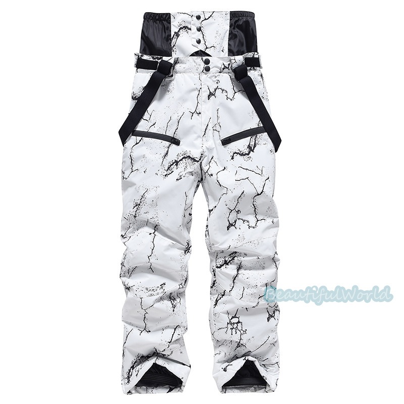 スノーパンツメンズレディーススキーパンツスノーボードウェアスキーウェアビブパンツ防寒防風冬服単品男女兼用撥水加