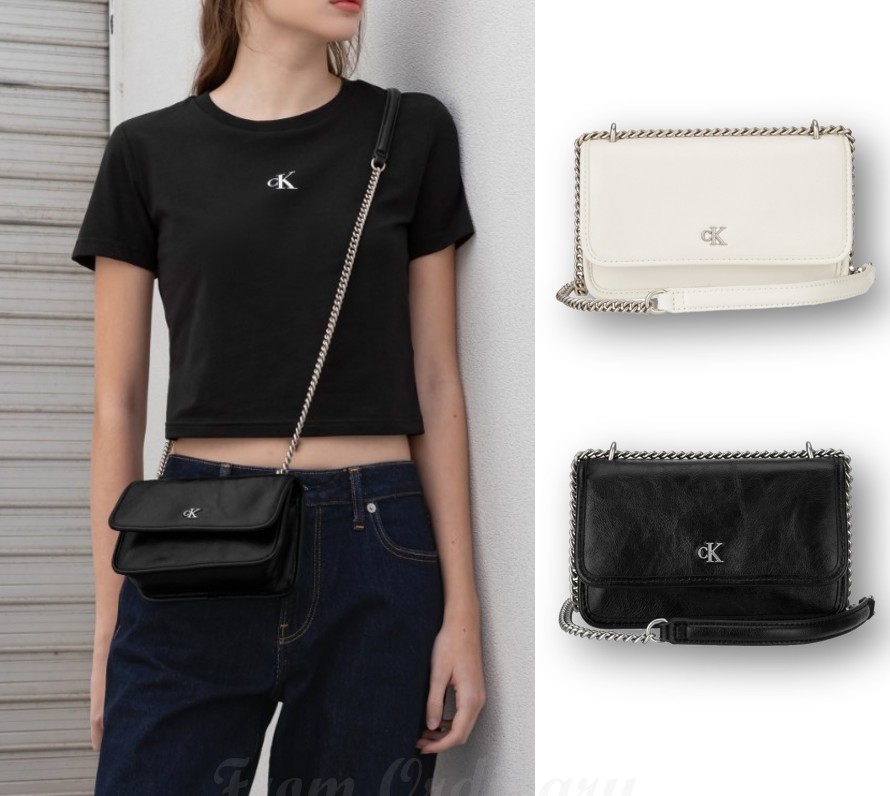 CKJ Utility Logo E/W Flap Mini Bag (4K3085G)