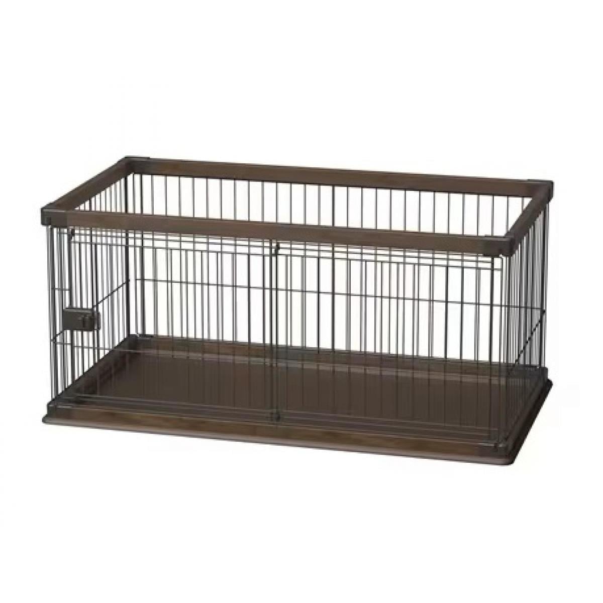 アイリスオーヤマ ウッディサークル PWSR-1260LV ウォールナット　幅120×奥行66.5×高さ55.5cm 木目調 ペット サークル