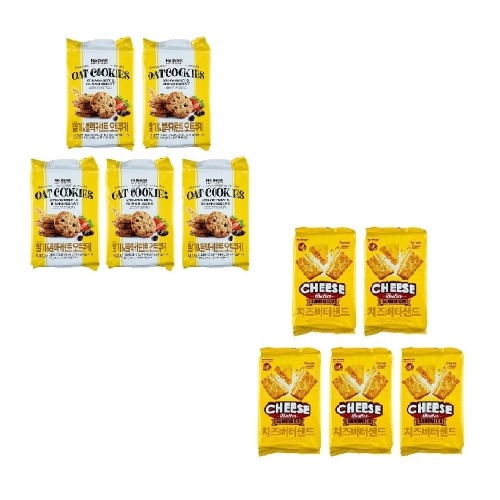 ノーブランドイチゴブラックカレントオートクッキー208g x 5個+チーズバターサンド190g x 5個学校オフィスタンビールームスナック