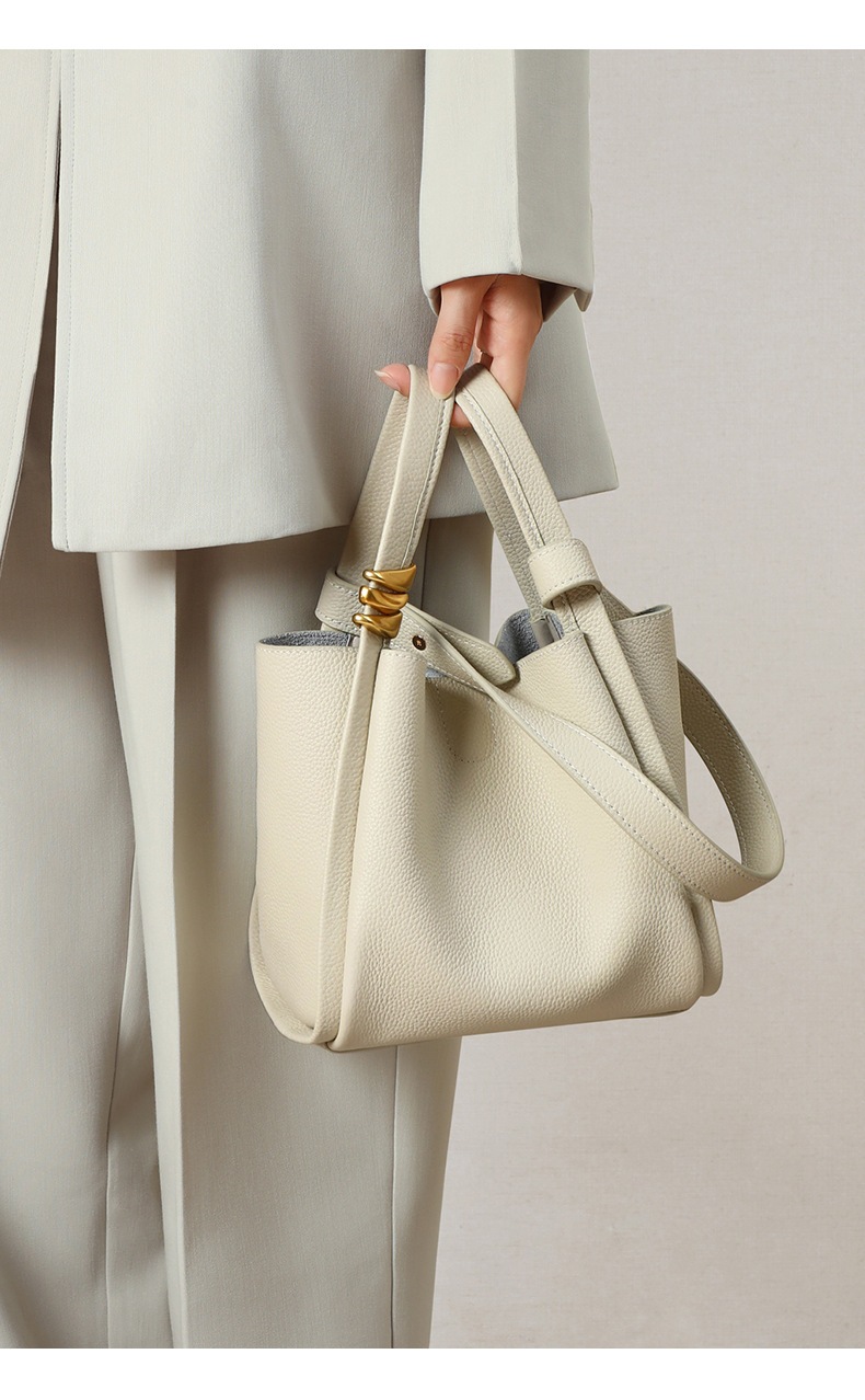 ショルダーバッグショルダーバッグバケツバッグ万能本革ハンドバッグトートバッグ