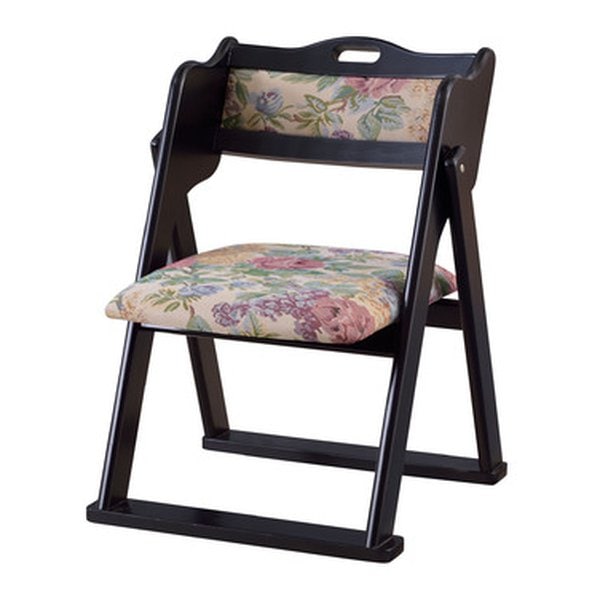 フォールディングチェア フラワー 幅50×奥行き52×高さ66×座面高36cm BC-510FL