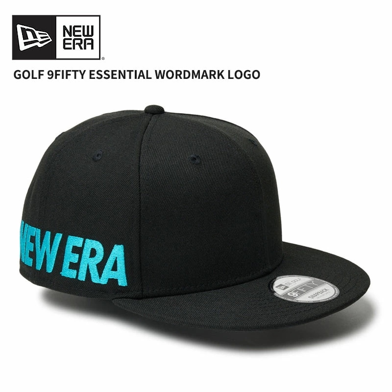 ニューエラ ゴルフキャップ 帽子 NEW ERA9FIFTY Essential ワードマークロゴ ブラック 黒 帽子 男女兼用 14409938