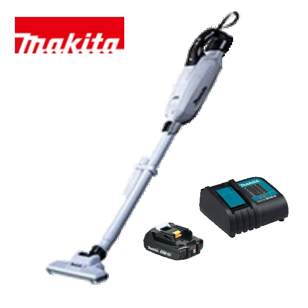 当店だけ！バッテリー充電器も1年保証! マキタ コードレス掃除機 18V 紙パック式 白 CL285FDZW + 軽量バッテリー BL1820B + 静音充電器DC18SD 充電式 クリーナー
