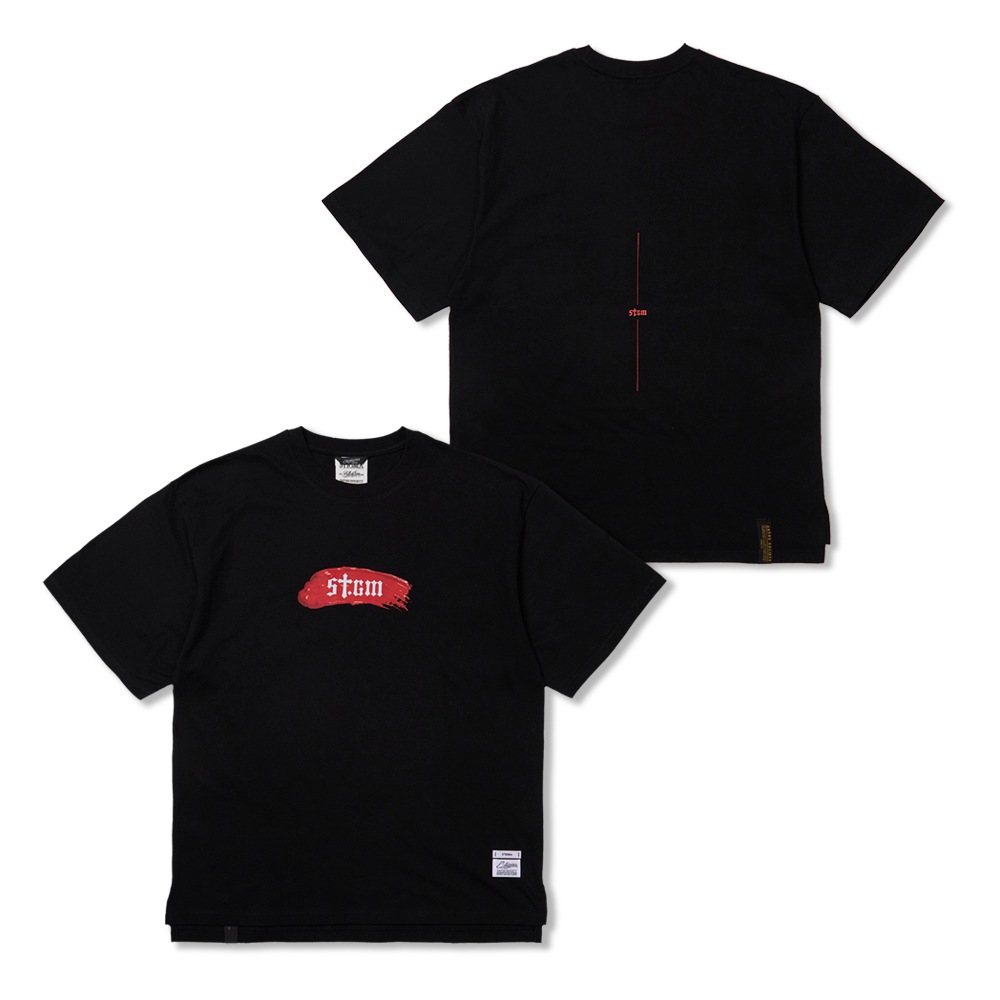 STGM Paint Oversized Short Sleeves T-Shirts Black