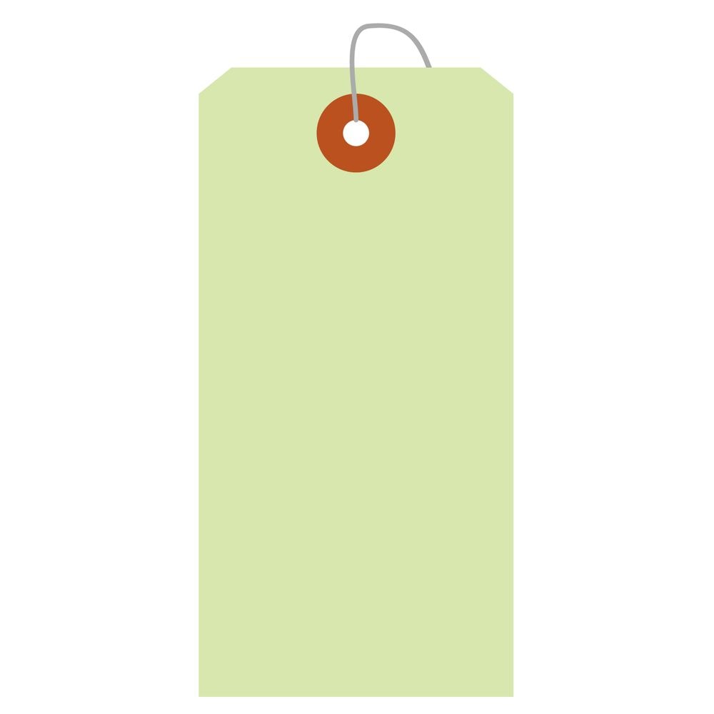 （まとめ買い）ササガワ 針金付きカラー荷札 大 黄緑 一穴 1000枚入（50枚帯x20束） 25-145 [x3]