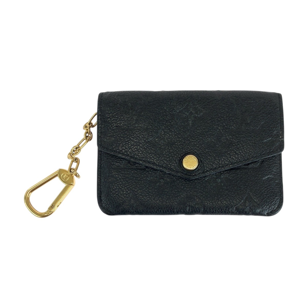 美品 モノグラム アンプラント ポシェット クレ ブラック 黒 ゴールド金具 レザー M60633 コインケース コンパクトウォレット レディース 504461