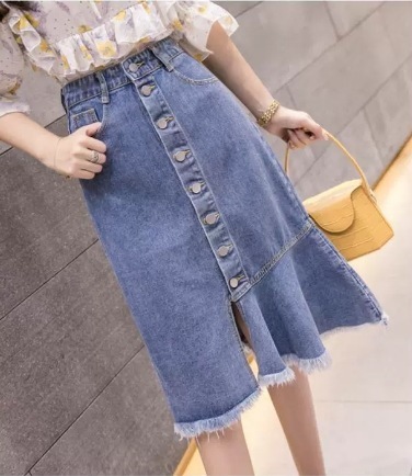 スカート デート モテアイテム タイトスカート デニムスカート ミモレ丈 ポケット 綿 コットン 可愛い きれいめ 上品 おしゃれ かっこいい 可愛い ラブリー キュート ガーリー クール 5,428円