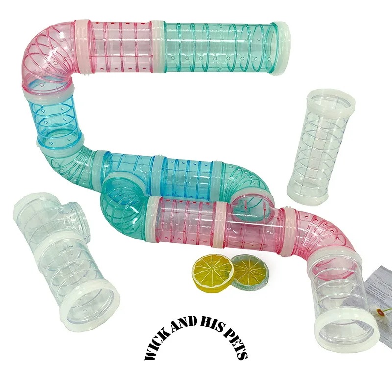 プラスチック製のおもちゃのハムスター,トレーニングトンネル,耐久性のある,危険なパイプ,小型の動物アクセサリー