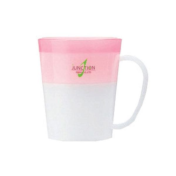 （まとめ） プラスチックコップ/プラカップ ピンク 電子レンジ食洗機対応 ジャンクションコップ 36個セット