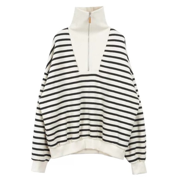 トップス カットソー プルオーバー 袖あり 長袖 襟付き セーラーカラー ハーフジップ デザイン 美ライン ニュアンス レイヤード ファスナー カラバリ かわいい 大人可愛い きれいめ シンプル