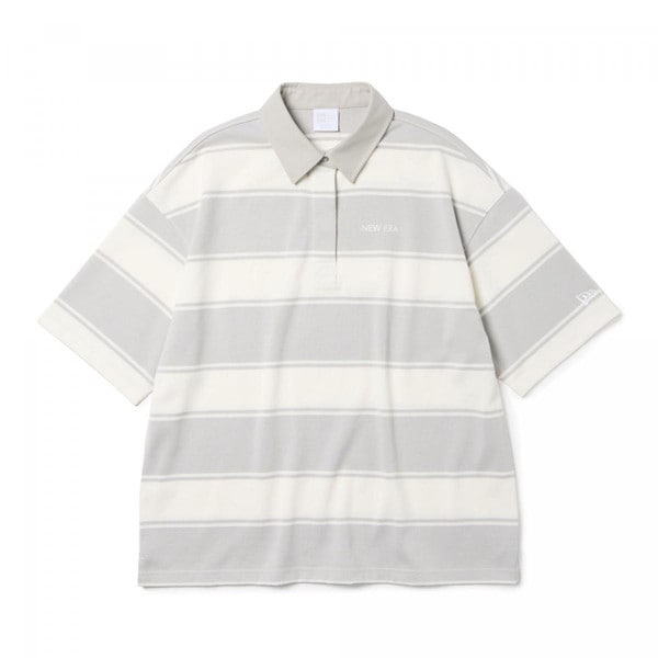 NEWERA ニューエラ NEW ERA Womens 半袖 ラグビーシャツ ボーダー グレー ゴルフ 14859861 レディース