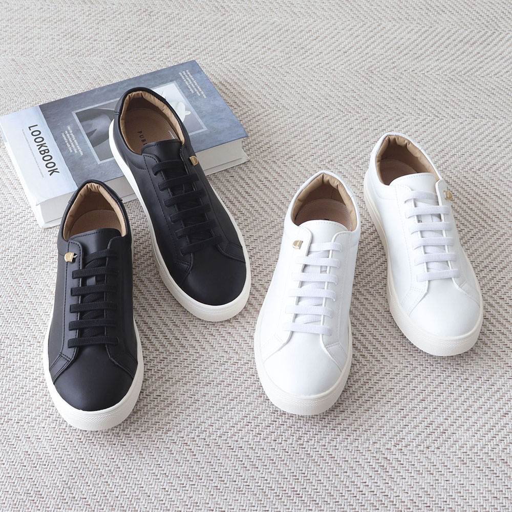 【韓国産】 大人な表情でどんなコーディネートと共に！スニーカー【2カラー】【3.5cm背高効果】AG-038