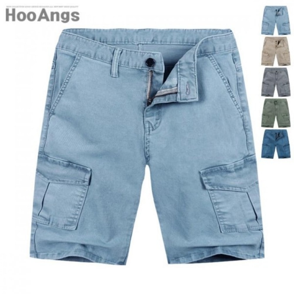 (ジュアンス) スパンウォッシュパステルカーゴショーツ HCCP3140