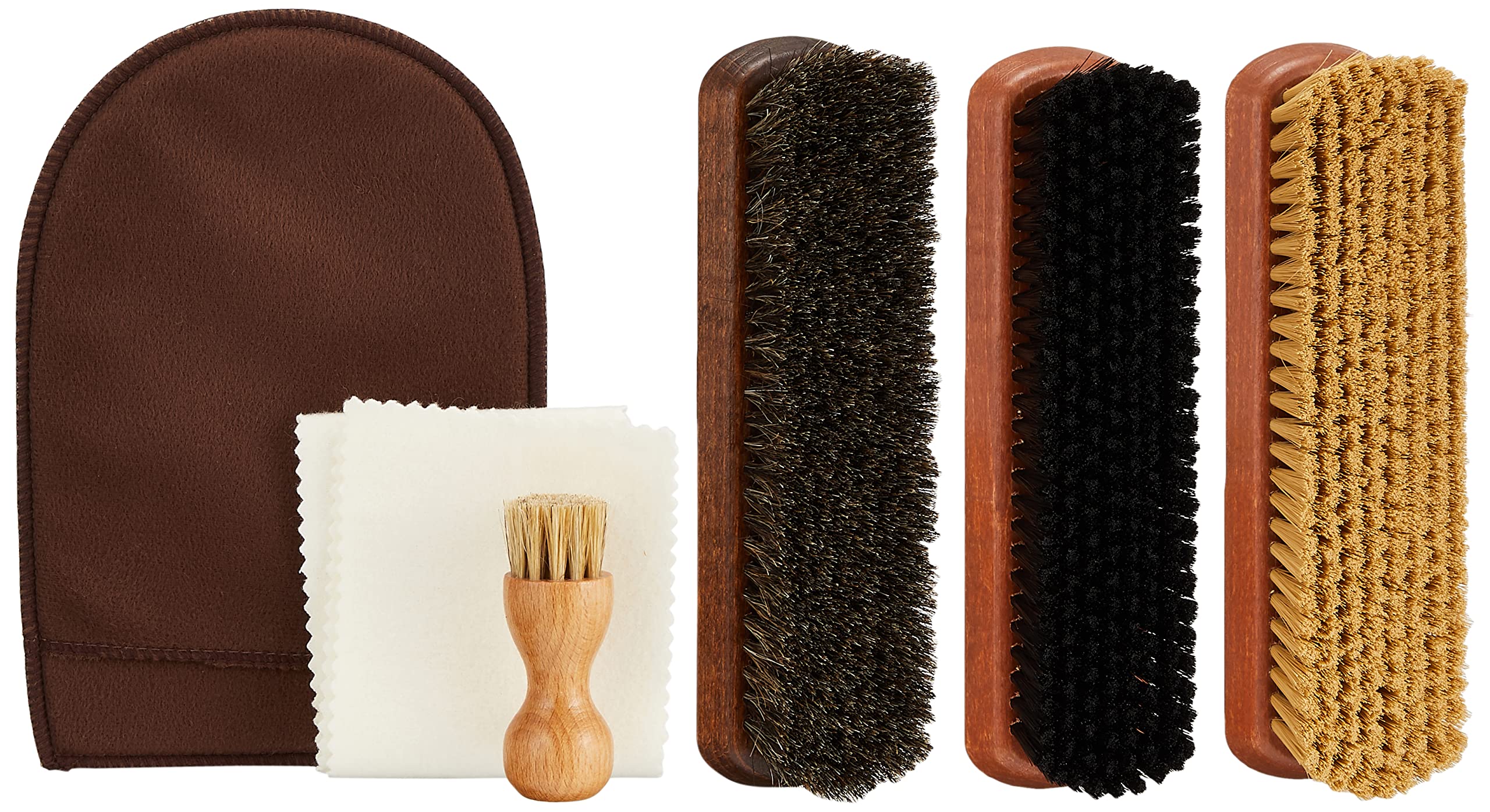 [M.モゥブレィ] 靴磨き ブラシセット あとはクリームとクリーナーを選ぶだけ Amazon限定 シューケアキット ブラシセットプロ Amazon限定シューケアキット マルチカラー フリーサイズ