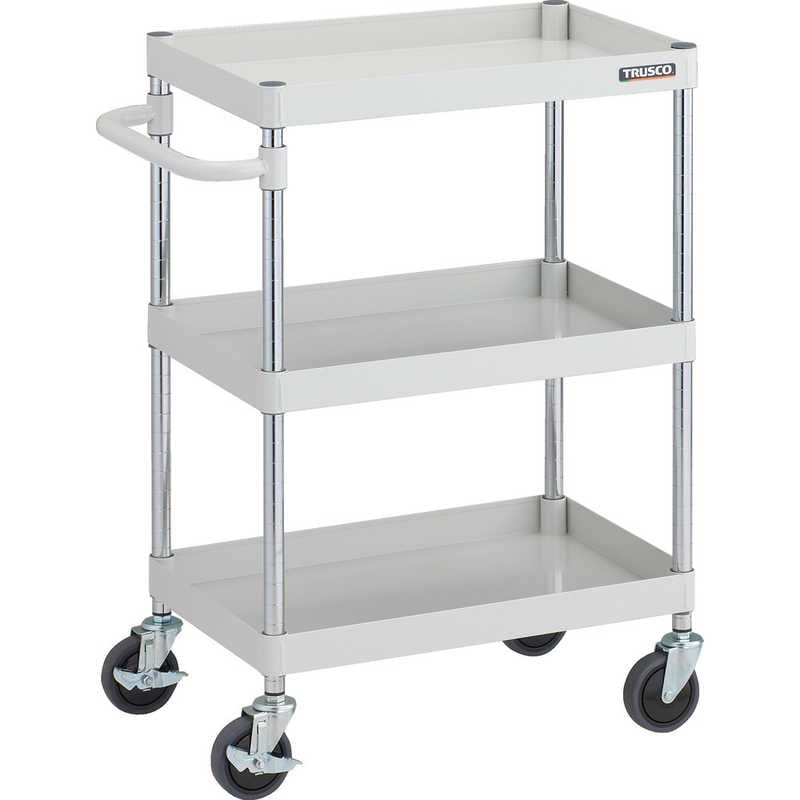 トラスコ中山　フェニックスワゴン抗ウィルスハンドル省音600X400XH8803段W色　PEW963AW