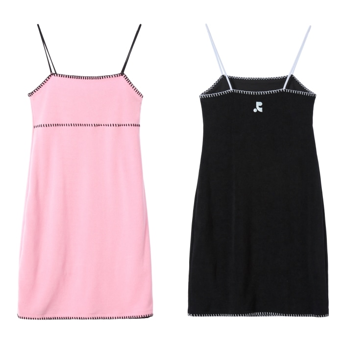 【REST & RECREATION】 RR STITCH TERRY MINI DRESS : 2COLORS