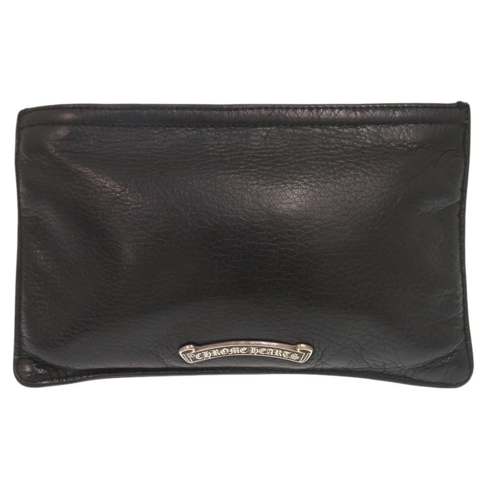 美品 ジッパーチェンジパース #2 ポーチ レザー/シルバー925 ブラック 0891【中古】 メンズ