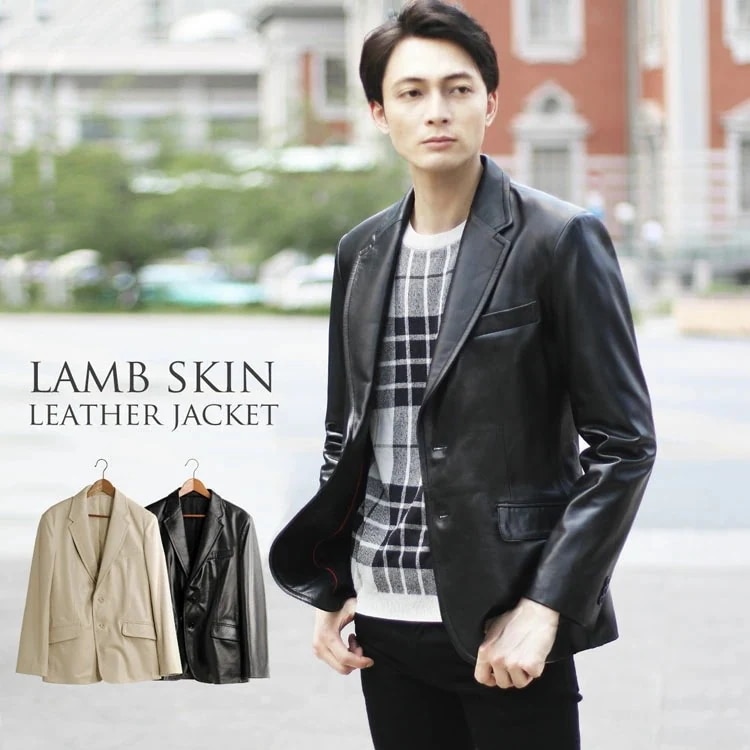 ラムレザーテーラードジャケット