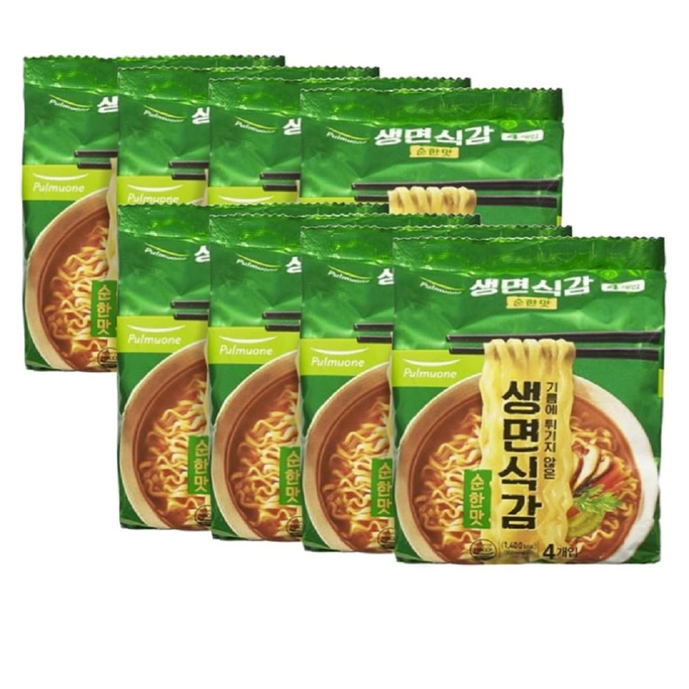 韓国-KFOOD-K MEAL-プルムウォン 生麺食感 まろやか味 97.4gx4x8