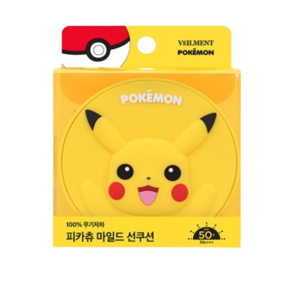 ベルマンポケモンナチュラルマイルドUV サンクッション（ピカチュウ） SPF50+PA15g