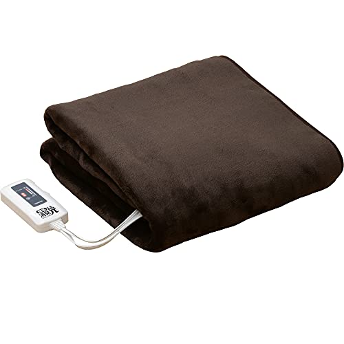 色：ブラウン サイズ：2)14080cm [山善] 電気毛布 敷毛布 丸洗い可能 消臭元 140*