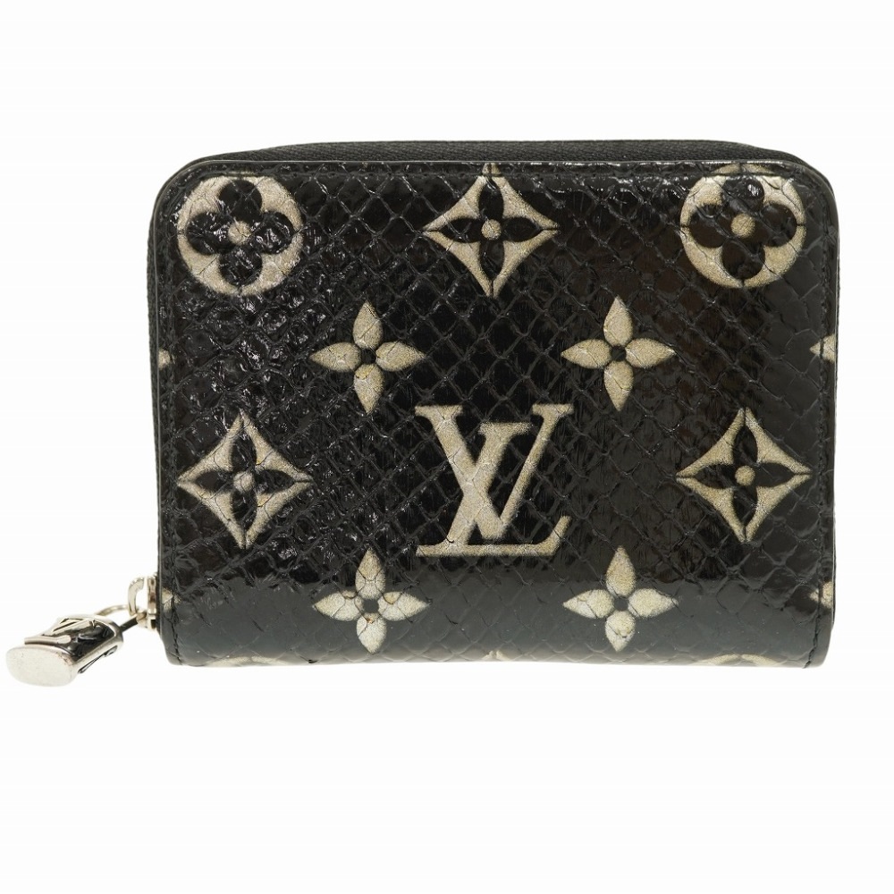 美品 ジッピーコインパース N97059 コインケース パイソン ブラック LV 1701【中古】 メンズ