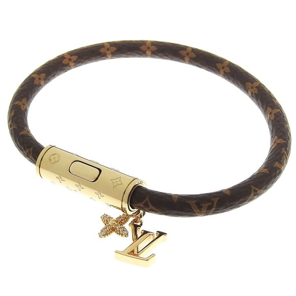 ルイヴィトン アクセサリー レディース ブレスレット ブラウン ブレスレット LV プッシュ M1035F LOUIS VUITTON