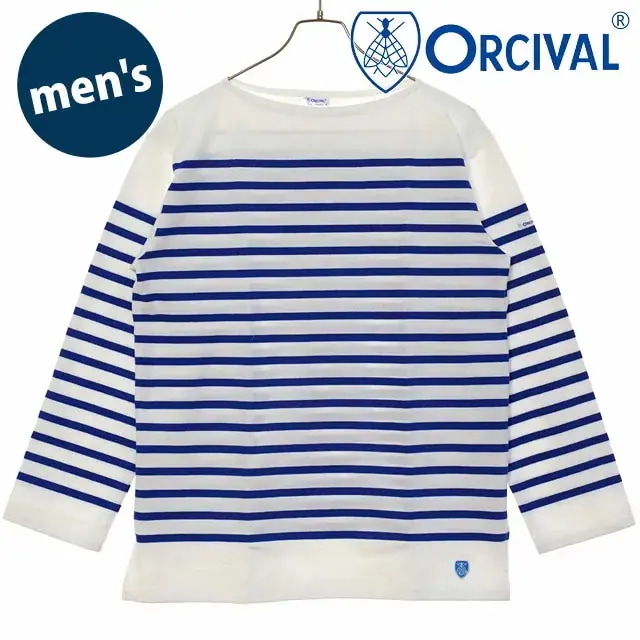 ボートネック ロングスリーブプルオーバー [#6101] メンズ トップス カットソー 長袖Tシャツ ボーダー WHITE/BLUE 正規取扱店