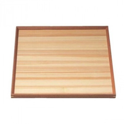 福井クラフト 木)尺0組手白木角盆クリヤー仕上 50407570