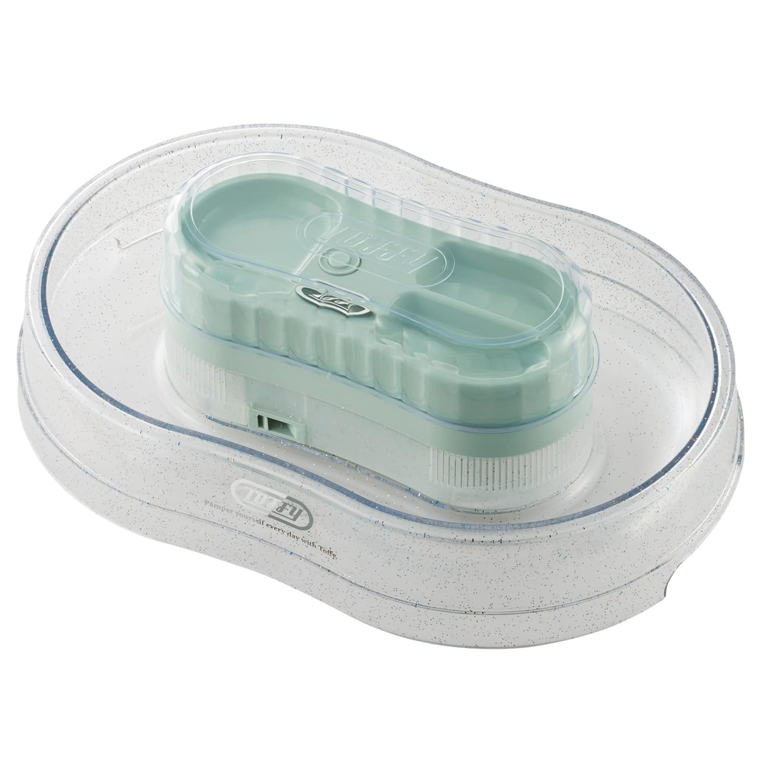 【Toffy/トフィー】 きらきら流しそうめん器 K-NS3 (ペールアクア) LEDライト付 乾電池 薬味カバー付き かわいい アウトドア キャンプ BBQ 氷ケース内蔵 K-NS3-PA