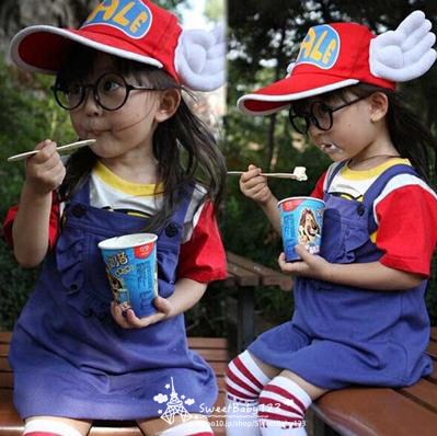 ハロウィンに　ドクタースランプアラレちゃん　アラレちゃん　ヘルメット ハロウィンに ドクタースランプアラレちゃん アラレちゃん ヘルメット