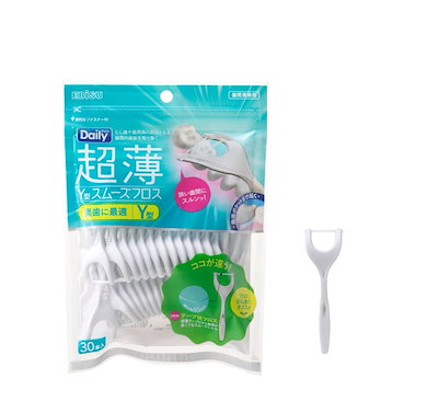 他サイト： エビス デイリー 超薄 Y型 スムーズフロス 30本入り 2個組の商品画像