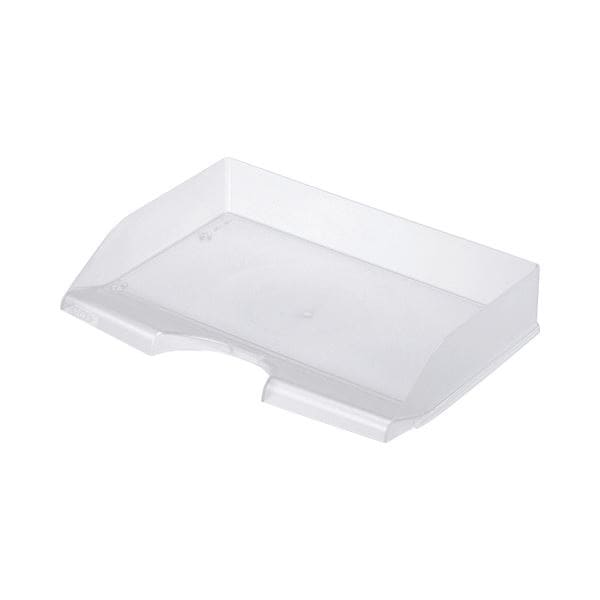 （まとめ） クルーズ スケルトンカラーレタートレーA4ヨコ クリアー LT-600TR 1個 10セット