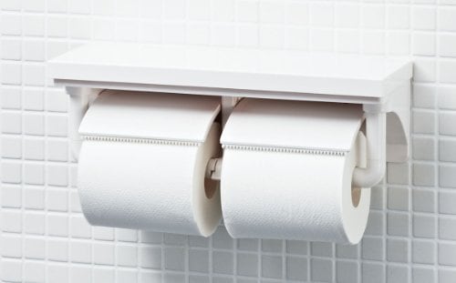 LIXIL(リクシル) INAX 棚付2連紙巻器 ホワイト CF-AA64KU/WA