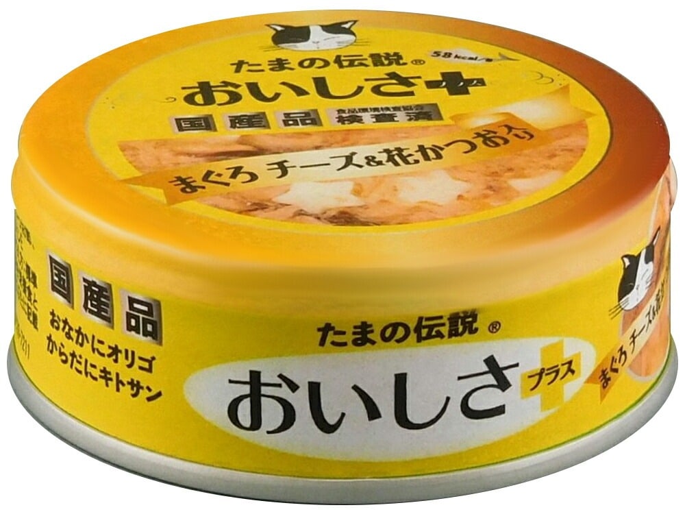 （まとめ買い）たまの伝説 おいしさプラスまぐろチーズ&花かつお 70g 猫用フード [x24]