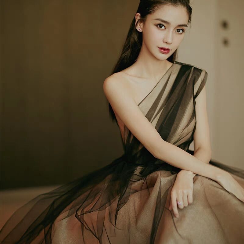 レディース ワンピドレス ロング ロング丈 ノースリーブ ワンショルダー ワンショル フレア
