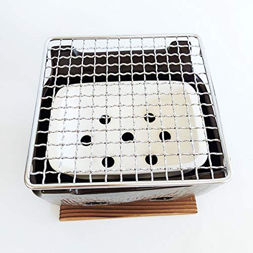萬古焼 角型串焼 黒(小)七輪 焼肉コンロ バーベキュー
