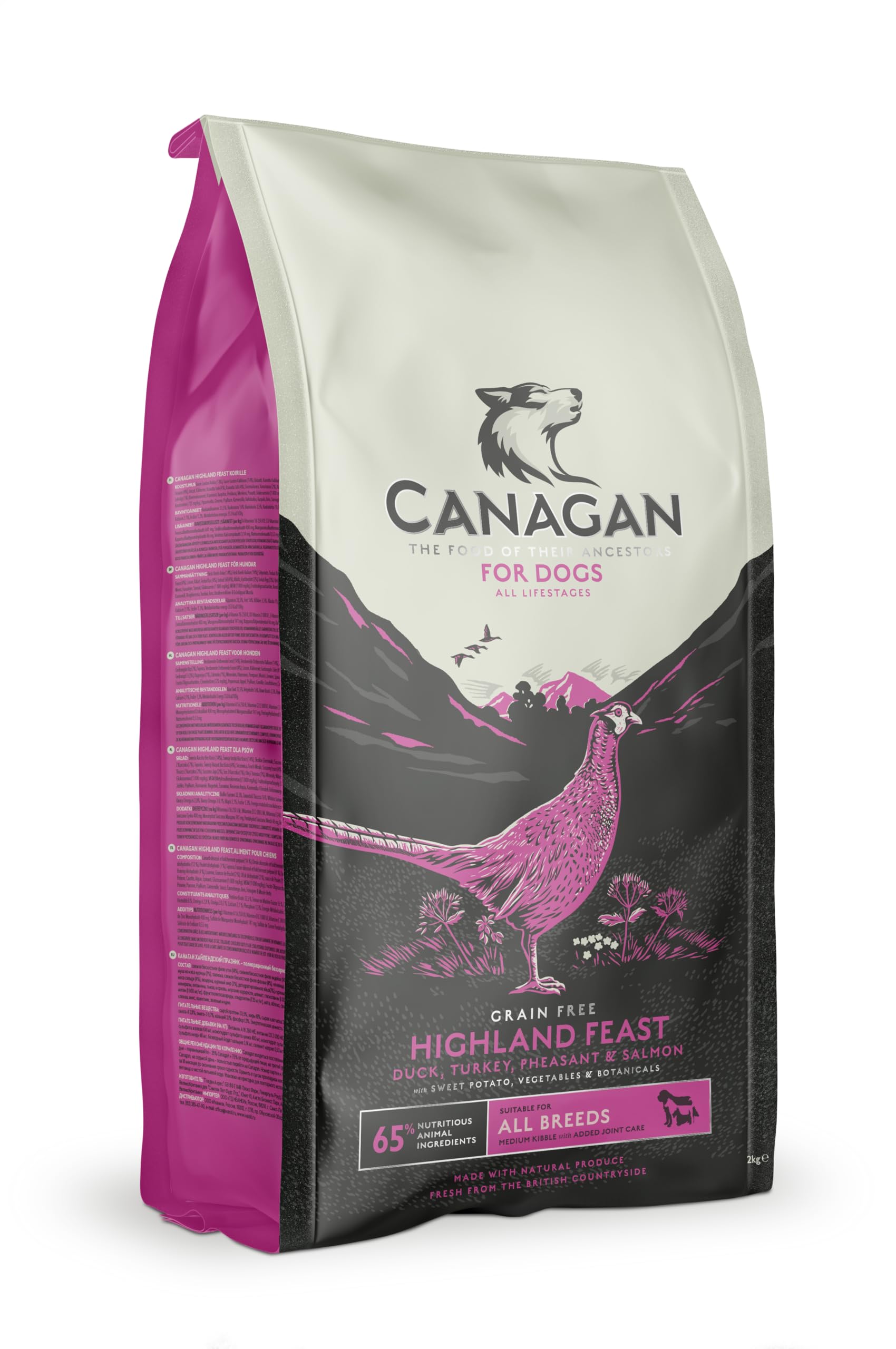カナガン ドッグフード ハイランドフィースト (2kg) ドライフード 全犬種・全年齢 対応 【着色料・香料不使用 グレインフリー】 CANAGAN CDFH
