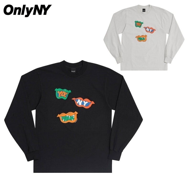 オンリー ニューヨーク NY Smiles L S T-Shirt 長袖 Tシャツ ロンT 男性用 メンズ