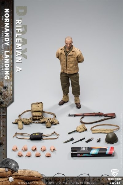 Crazy Figure RIFLEMAN A NORMANDY LANDING 1/12 アクションフィギュア LW014