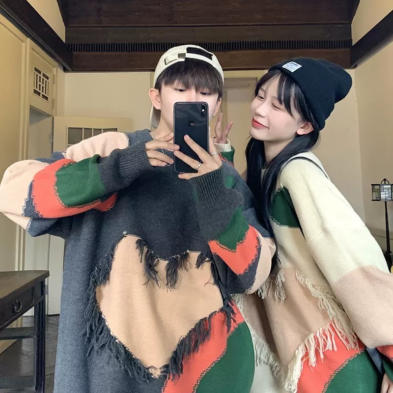 トップス ニットソー セーター プルオーバー 長袖 ド ロップショルダー 萌袖 ラウンドネック ワイド ニット フリンジ かわいい 大人可愛い カジュアル おしゃれ お洒落 大人女子 こなれ感 ラフ