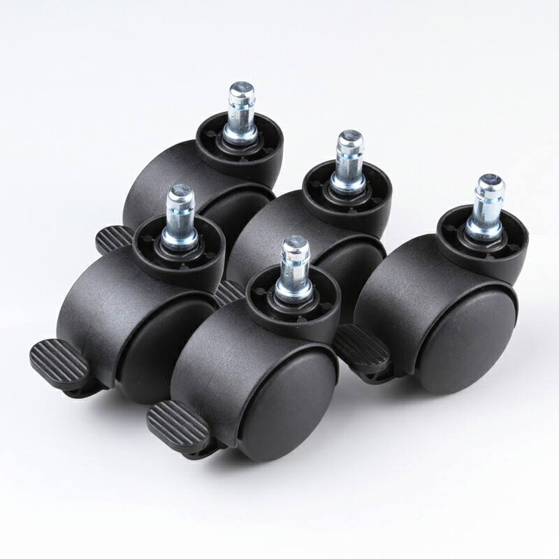 （まとめ買い）手動ストッパー付きキャスター 5個入り SNC-CAST6 [x3]