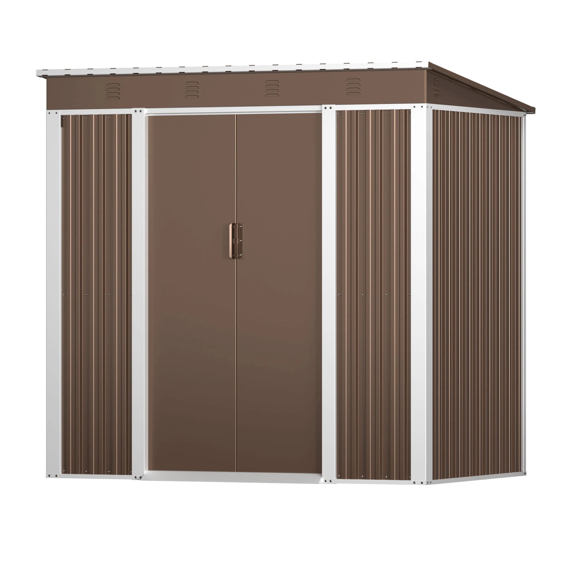 1657【2025年新仕様】物置 屋外 スチール 倉庫 戸外収納庫 幅192*奥行き125*高185 物置き おしゃれ 大型 収納庫 屋外物置 防さび ベランダ 防水 ドア 引戸 スチール物置 屋外収