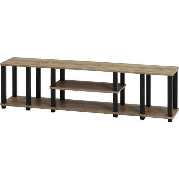 TVラック幅約1500mm NAxBK ナチュラルxブラック 組立式