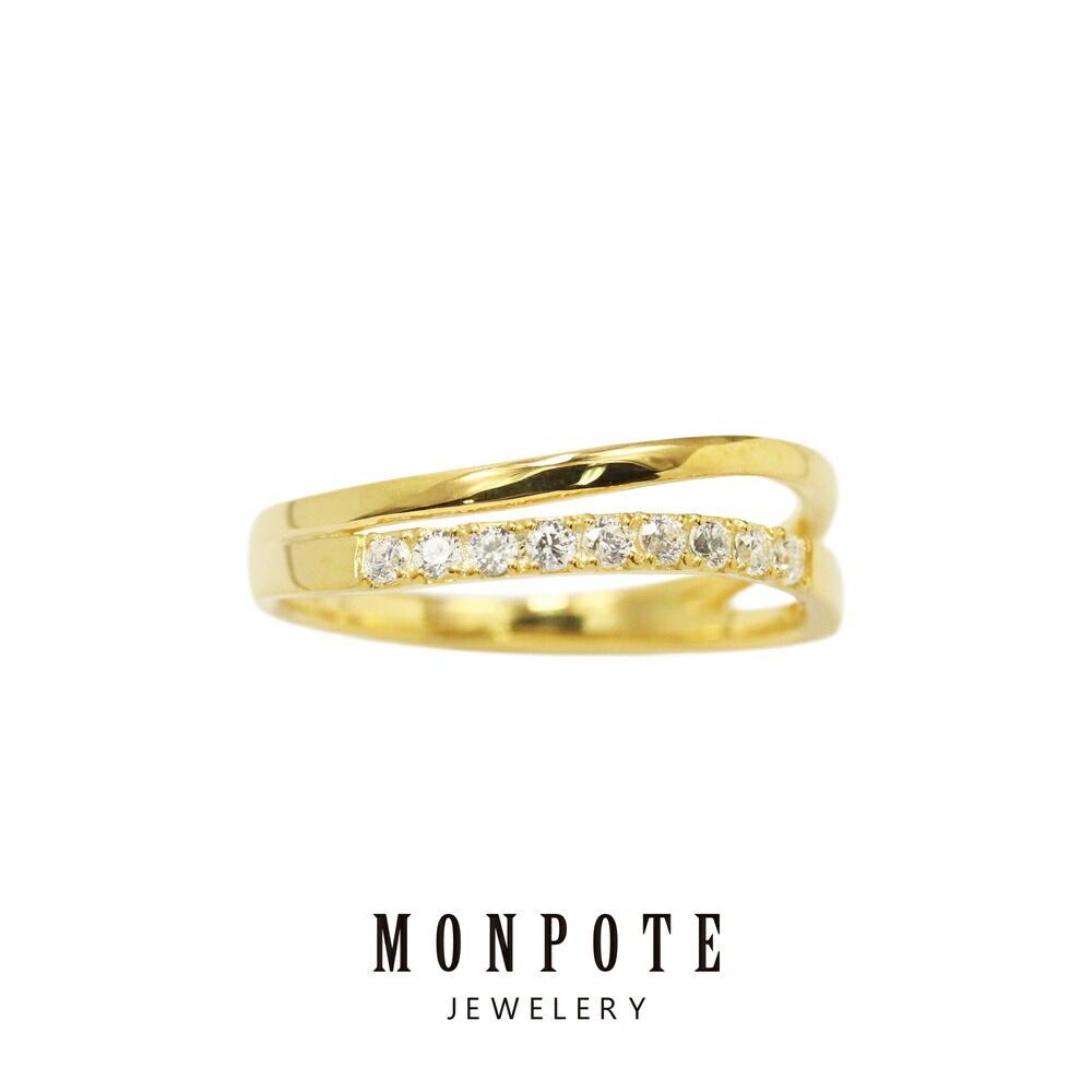 モンポット 指輪 レディース 大きいサイズ 13号 15号 17号 上品 おしゃれ イエローゴールド エタニティ シルバーリング シンプル 普段使い シルバーアクセサリー プレゼント 大人 女性 誕生