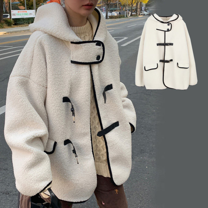 ボアコート 大きいサイズ レディース アウター フード付き ボアコート ミドル丈 ジャケット 秋 秋物 秋服 冬 冬物 冬服 かわいい カジュアル プラスサイズ きれいめ 韓国 ファッション