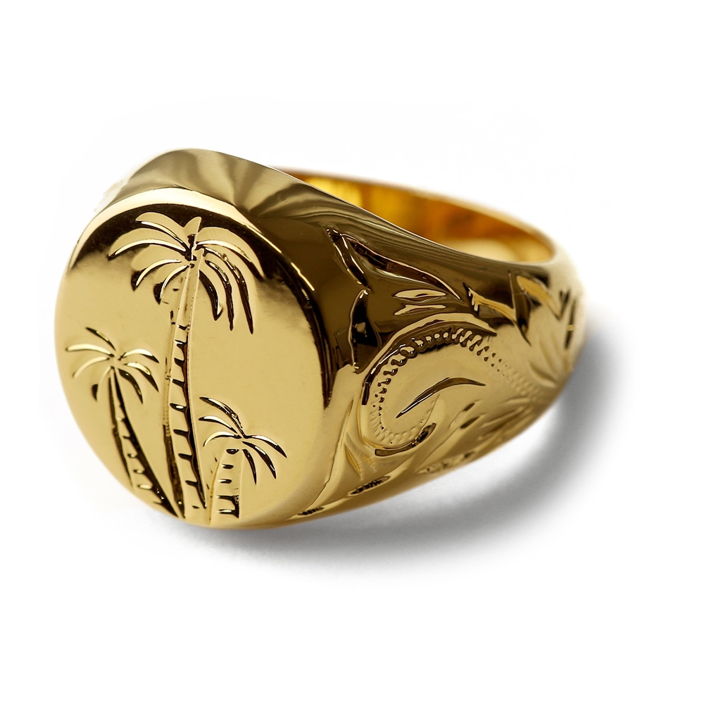 BFF 印台リング ヤシの木 [bffr006-g-l]